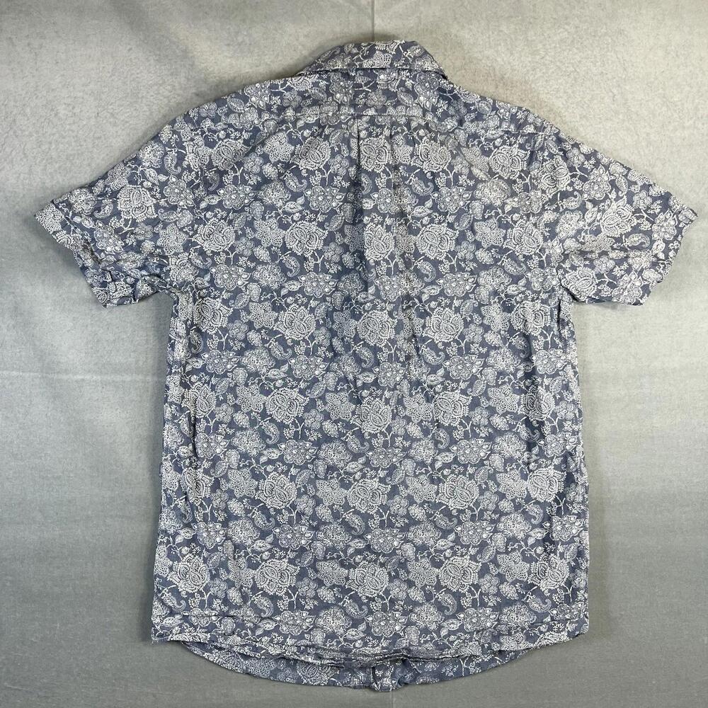 Brooks Brothers Regent Shirt Mens Small Blue Floral Paisley Short Sleeve Button - Picture 3 of 6